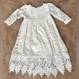 Ivory Lace Dress 3-6 mo